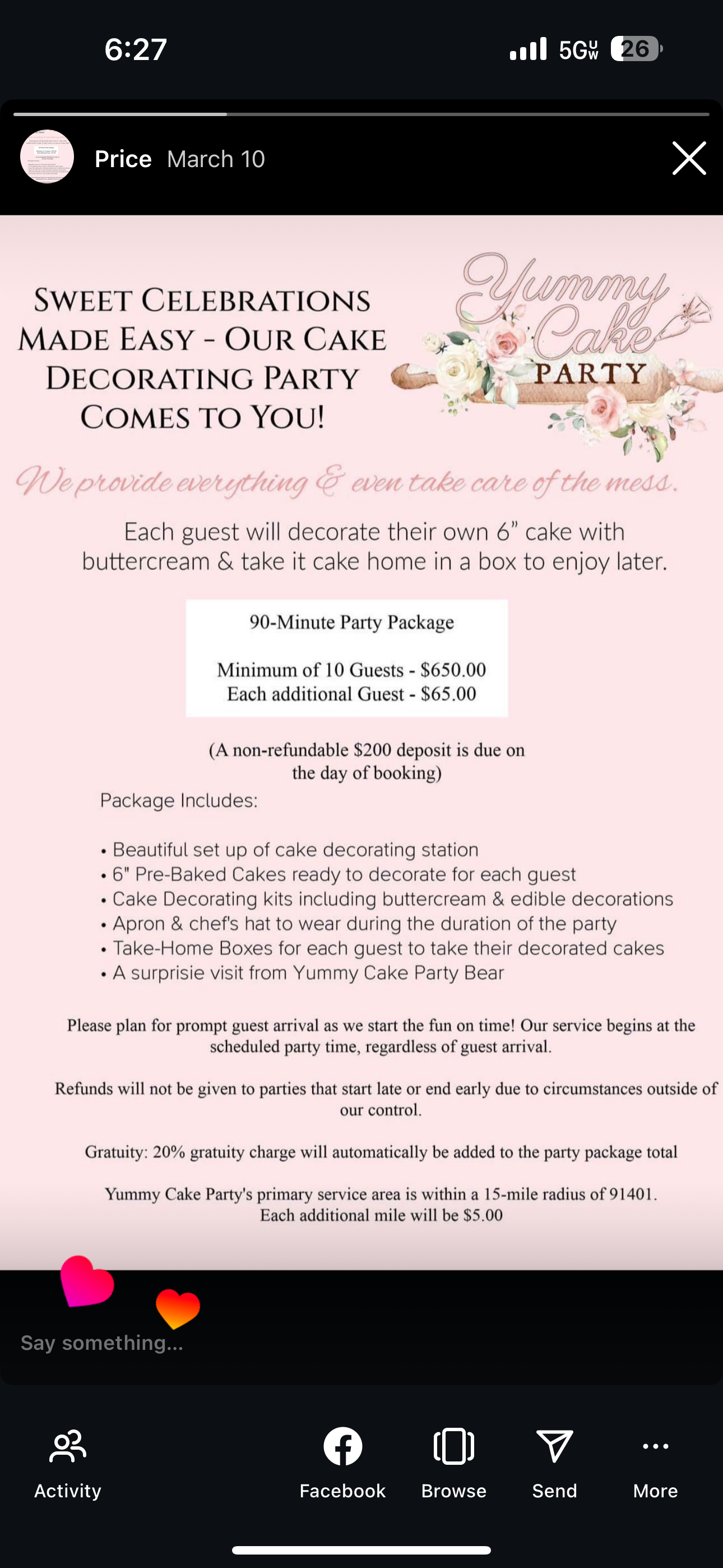 🎂Custom Cakes & Cake Decorating Parties